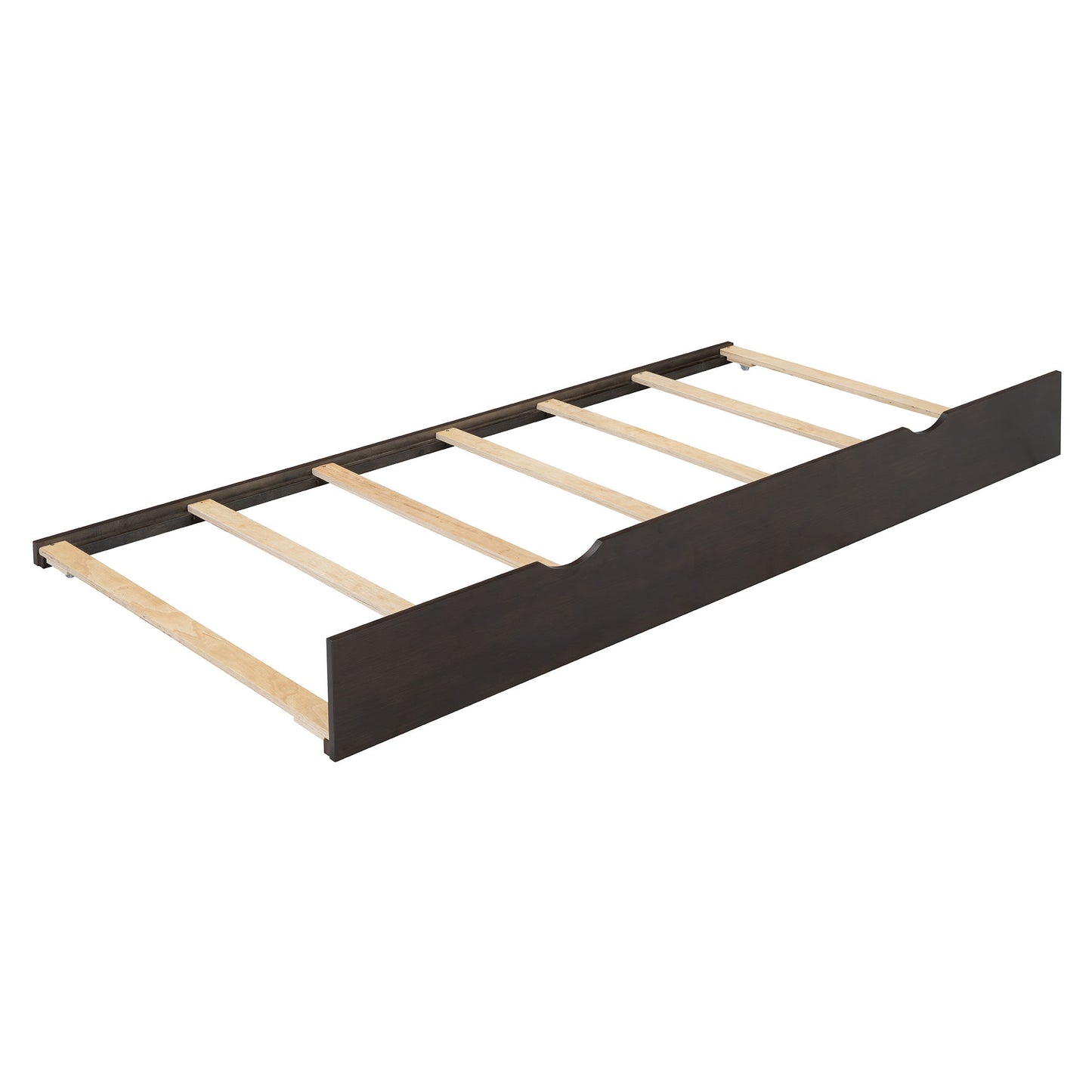 Queen Size Platform Bed With Trundle And 2 Drawers - Espresso