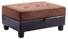 Upholstered Ottoman Elegant - Chocolate