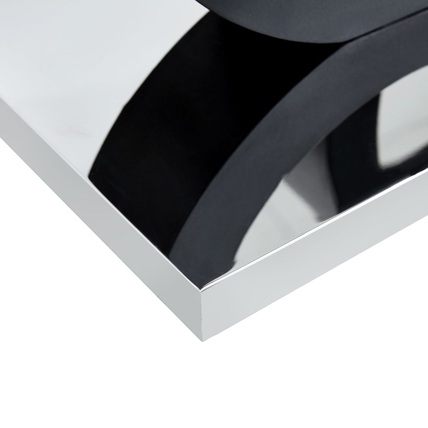 Modern Style Glass Top Coffee Table, Suitable For Living Rooms And Lounge Areas - Black