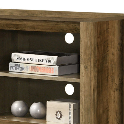 Benito - TV Stand With Open Shelves And Cable Management - Knotty Oak