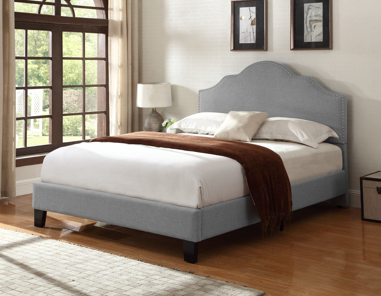 Kopa - Full Upholstered Bed - Gray