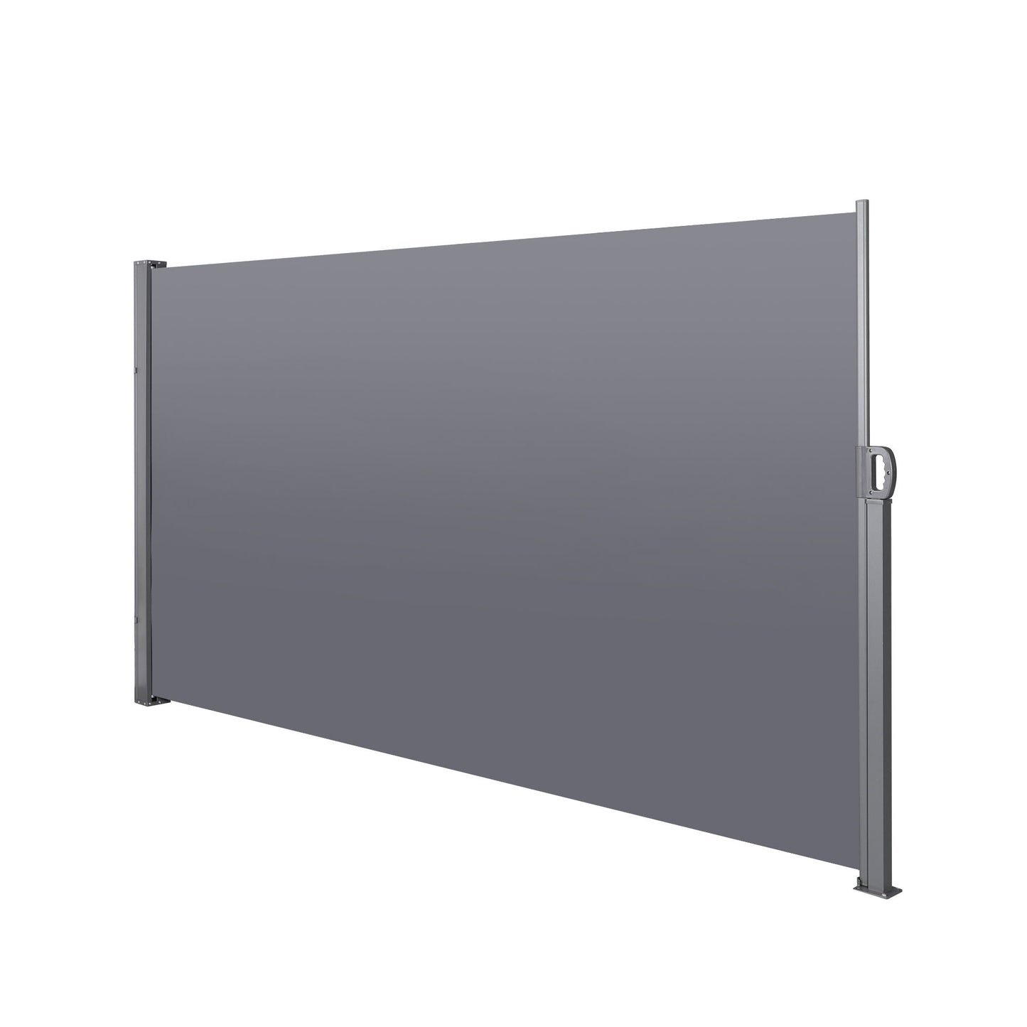 138" x 71" Retractable Side Awning, Waterproof & UV-Resistant, Privacy Screen Divider Roll Up Balcony - Gray