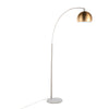 March - Contemporary Floor Lamp - Nickel / Antique Brass