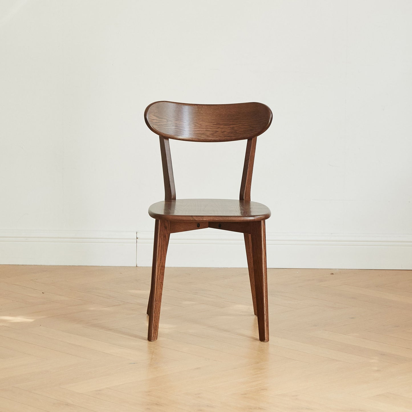 Simple Dining Chair, Solid Chair Table For Living Room Chair - Dark Natural