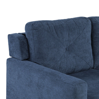 Horatio - Chenille 3 Seater Sofa - Navy