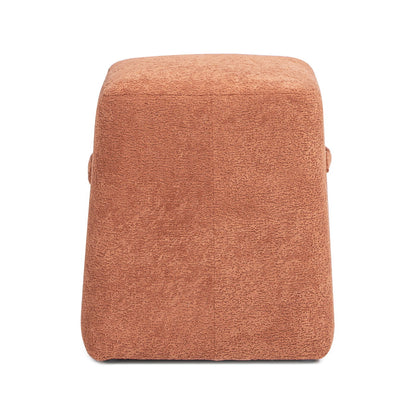 Oliver - Tapered Square Upholstered Ottoman - Spice Orange Fleeced
