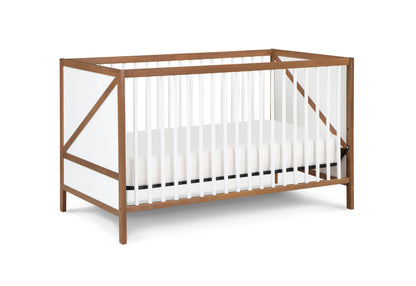 Pixie Zen - 3 In 1 Crib - Walnut / White