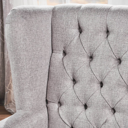 Upholstered Accent Chair, Mid Century Modern Arm Chair, Reading Chair For Living Room, Bedroom - Gray