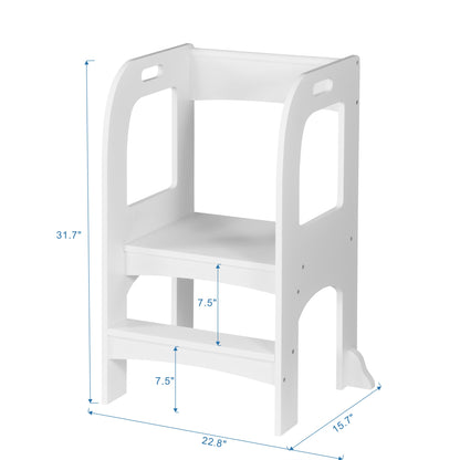 Child Standing Tower, Step Stool For Kids, Toddler Step Stool For Kitchen Counter - Gray