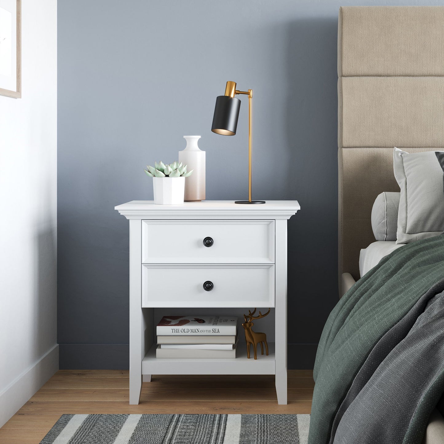 Amherst - Bedside Table - White