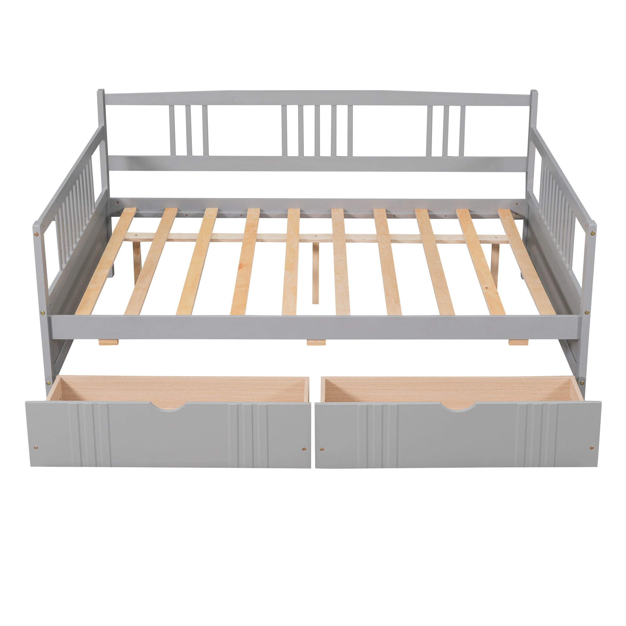 Full Size DayBed With 2 Drawers - Gray