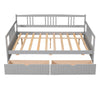 Full Size DayBed With 2 Drawers - Gray
