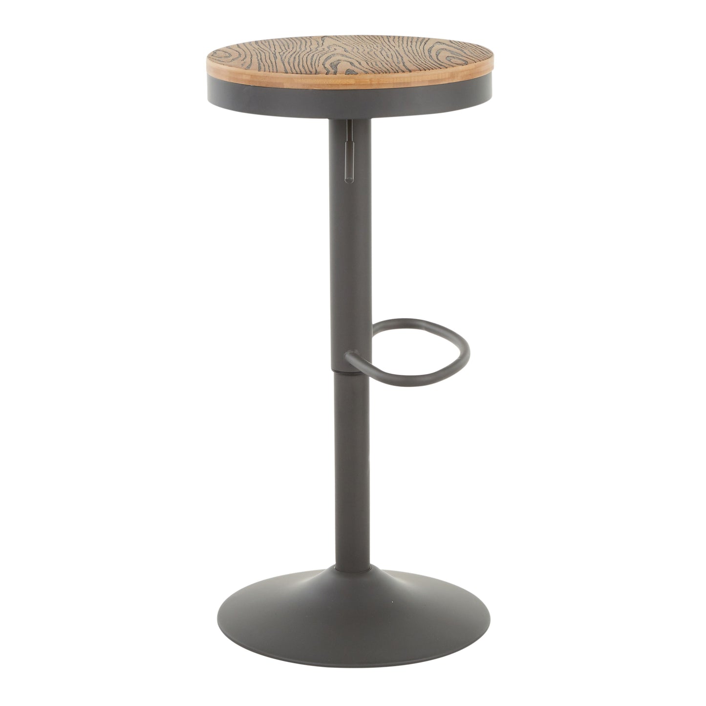 Dakota - Industrial Adjustable Barstool (Set of 2) - Gray