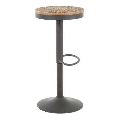 Dakota - Industrial Adjustable Barstool (Set of 2) - Gray