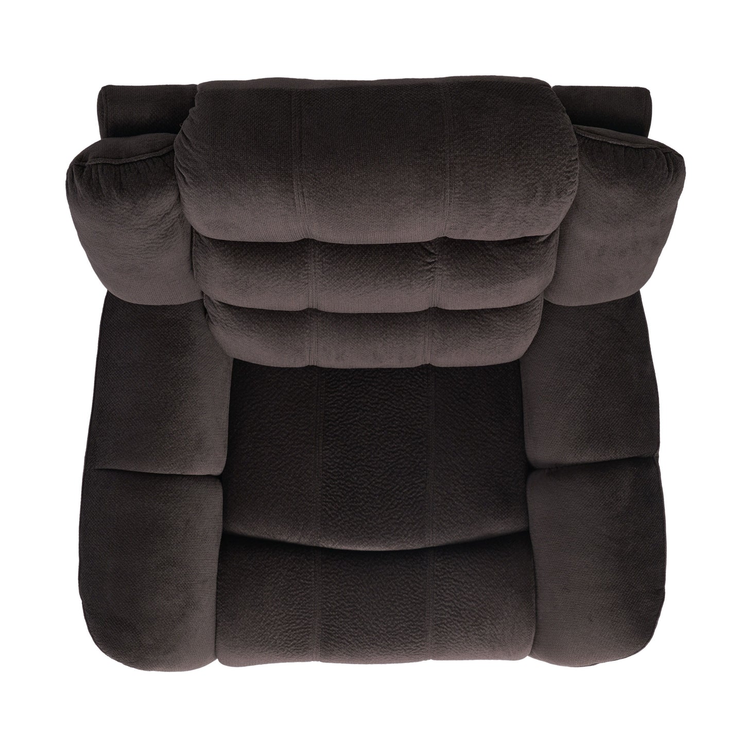 Classic Design, Plush, Glider Recliner - Brown