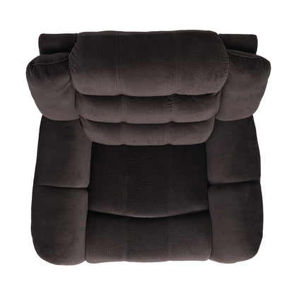 Classic Design, Plush, Glider Recliner - Brown
