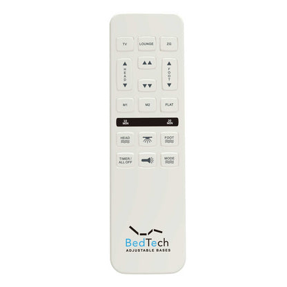 Bt3000 - Flex Head Queen Adjustable Bed Base With Head And Foot Position Adjustment - Blue / Gray