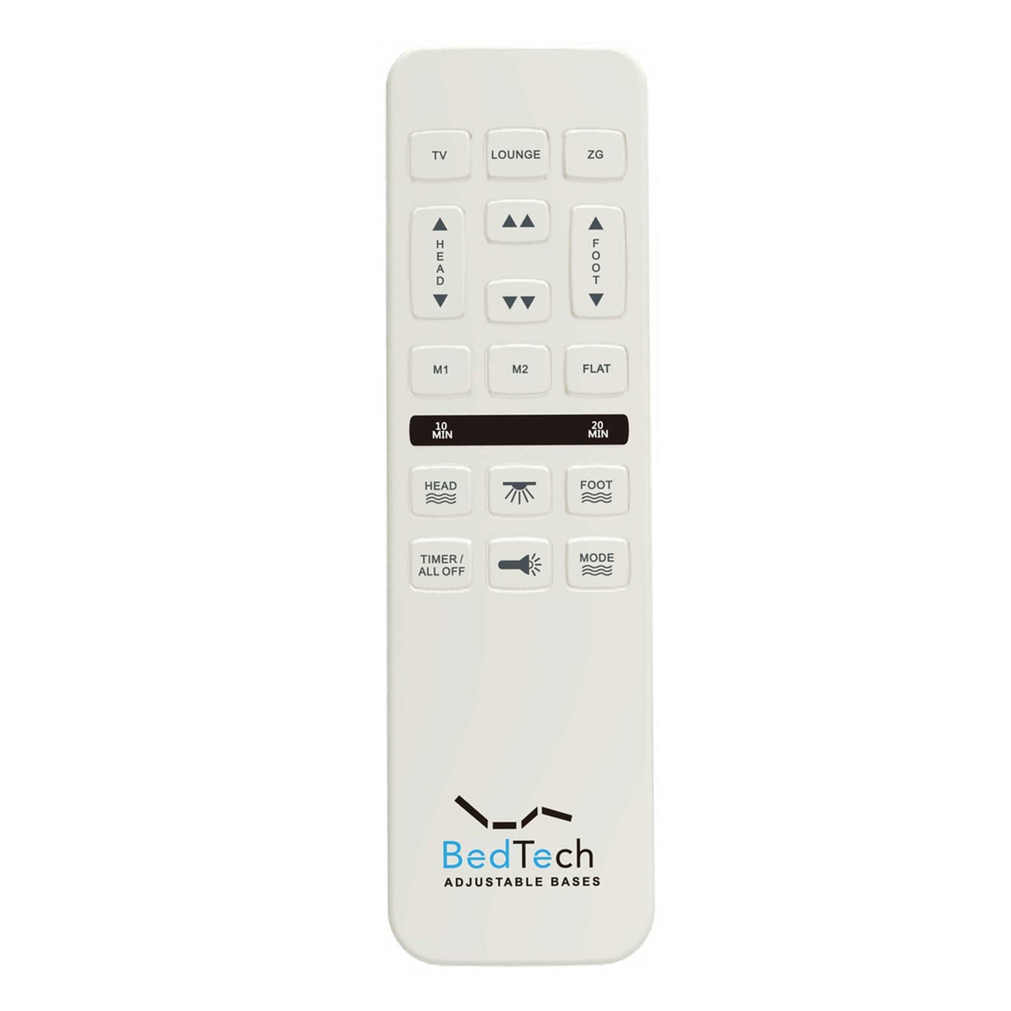 Bt3000 - Flex Head California King Adjustable Bed Base With Head And Foot Position Adjustment - Blue / Gray