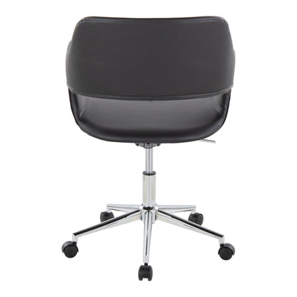 Margarite - Contemporary Task Chair - Chrome / Black