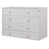 Queen Murphy Bed Elegantly Designed With Large Drawers - White