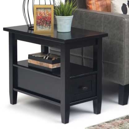 Warm Shaker - Narrow Side Table - Black