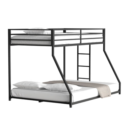 Adam - Twin Over Full Metal Bunk Bed - Black Metal