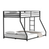 Adam - Twin Over Full Metal Bunk Bed - Black Metal