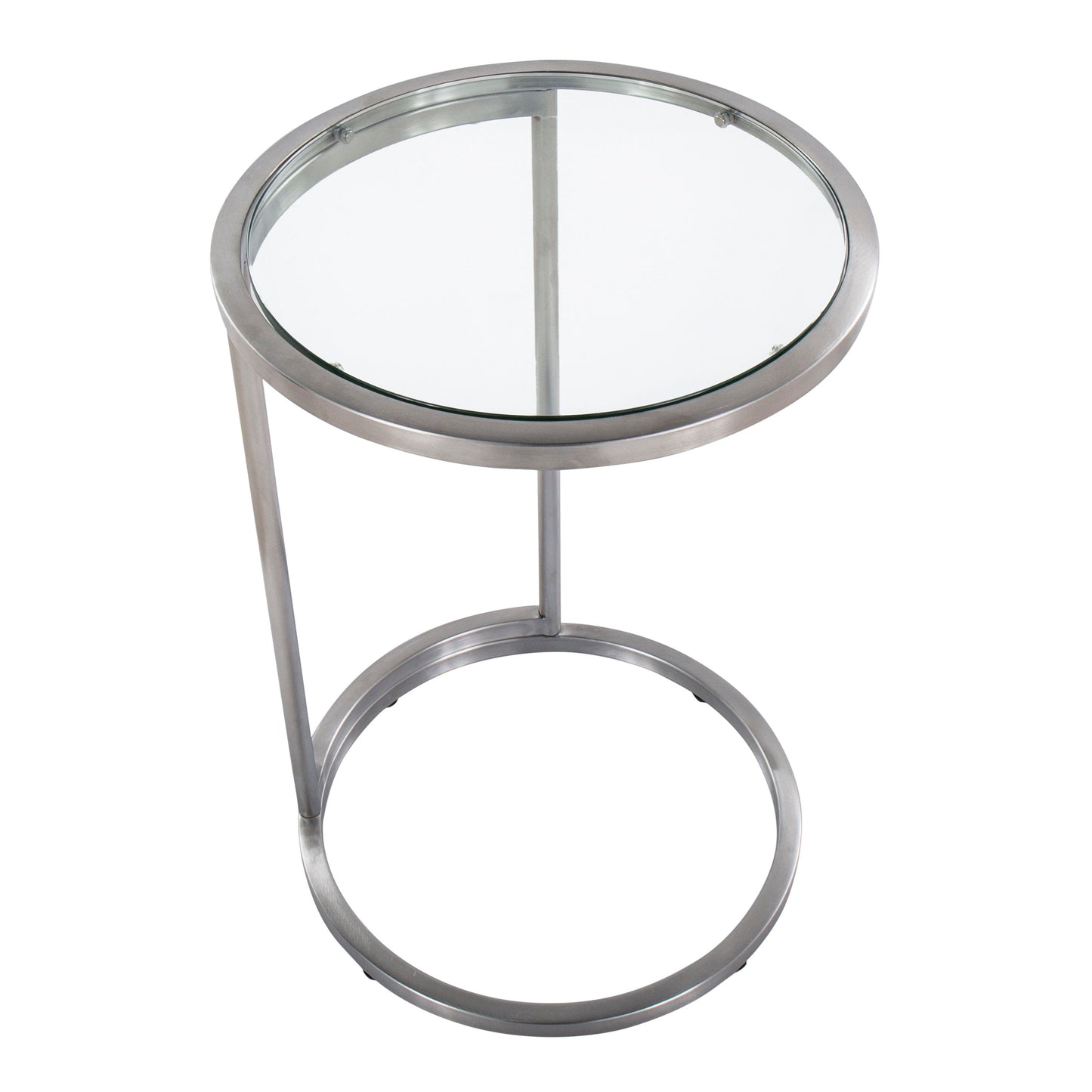 Zenn - Round End Table - Clear