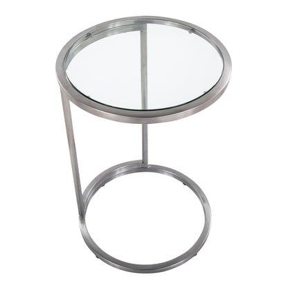 Zenn - Round End Table - Clear