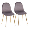 Pebble - Contemporary Chair (Set of 2) - Gold / Gray