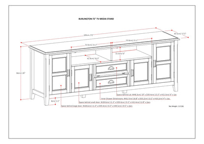Burlington - TV Media Stand - Antique White