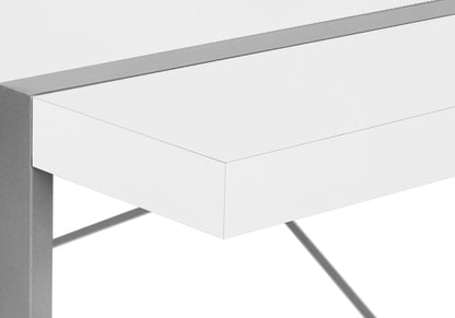 Computer Desk For Home Office, Laptop, Contemporary Versatile Placement - White