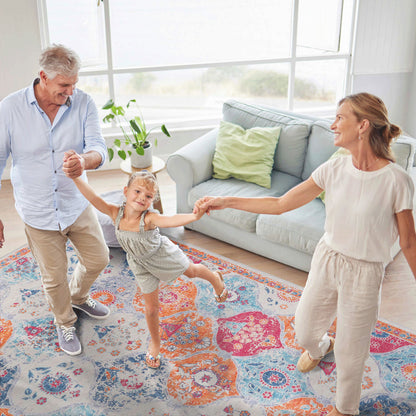 Maval - 9' X 12' Washable Area Rug - Cream