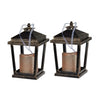Menifee - Lantern With Led Candle, Short (Set of 2) - Bronze