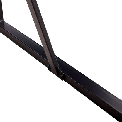 Modern Rustic Industrial Dining Table With Tabletop And Metal Legs For 4 6 Person - Wood
