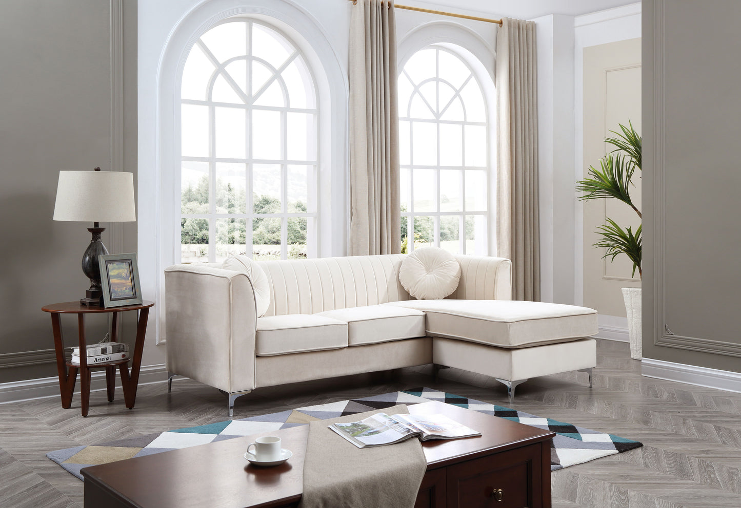 Delray - Sofa Chaise - Ivory