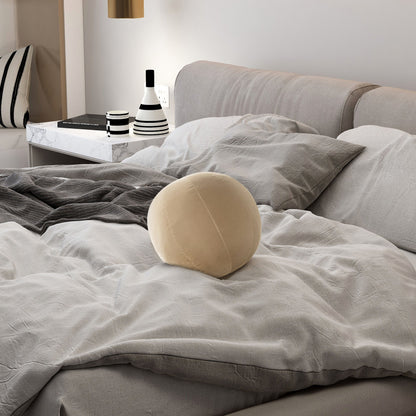 Luna - Round Sphere Accent Ball Throw Pillow - Fawn Brown