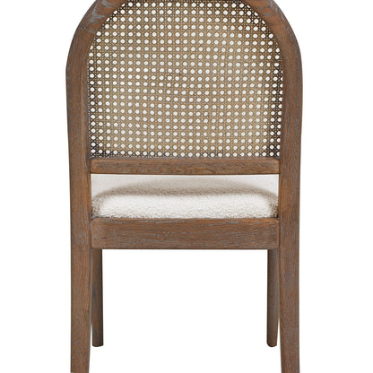 Panama - Curved Cane Side Dining Chair (Set of 2) - Ivory White