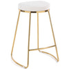 Jane - Mid-Century Modern Luxury Upholstered Stool - White