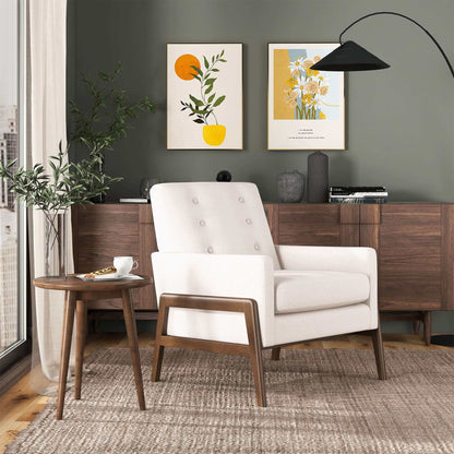 Cole - Comfortable Lounge Chair - Beige