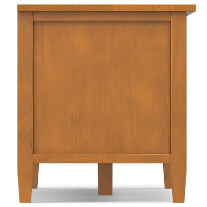 Warm Shaker - Low TV Media Stand - Light Brown