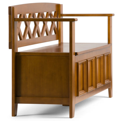 Amherst - Entryway Storage Bench - Light Avalon Brown