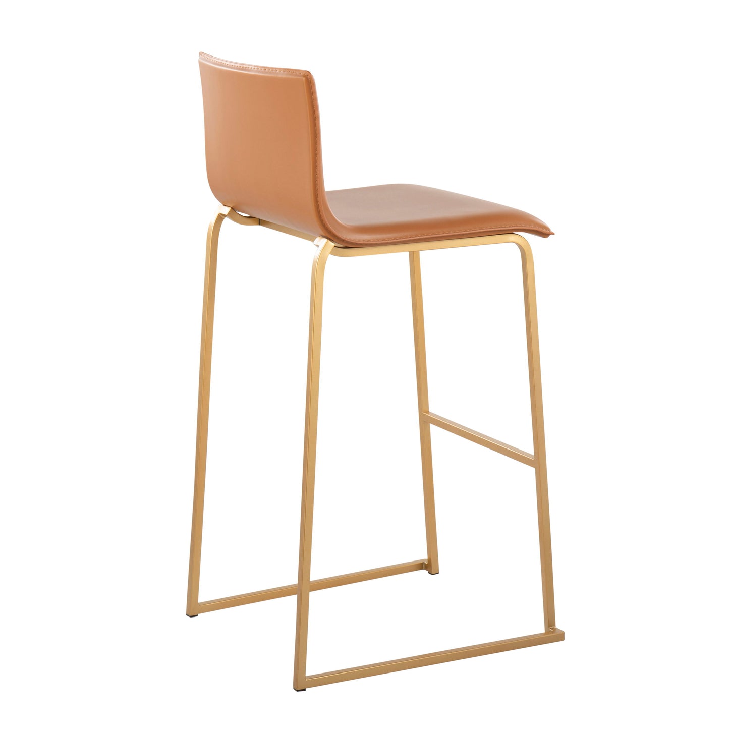 Mara - Contemporary Barstool (Set of 2) - Gold / Camel