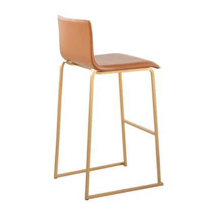 Mara - Contemporary Barstool (Set of 2) - Gold / Camel