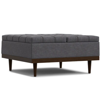 Mariah - Lift Top Table Storage Ottoman - Gray