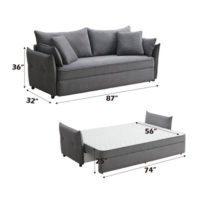 Irina - Pull Out Sleep With Storage - Gray