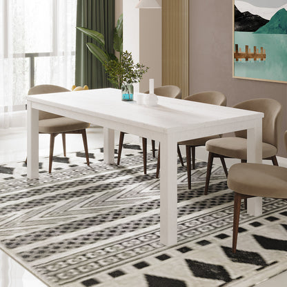 Albany - Solid Wood Dining Table For 6, Small Kitchen Table, Dinner Table, Breakfast Table - White