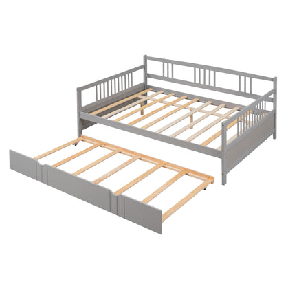 Full Size DayBed With Twin Size Trundle - Gray