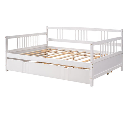 Full Size DayBed With Twin Size Trundle - White