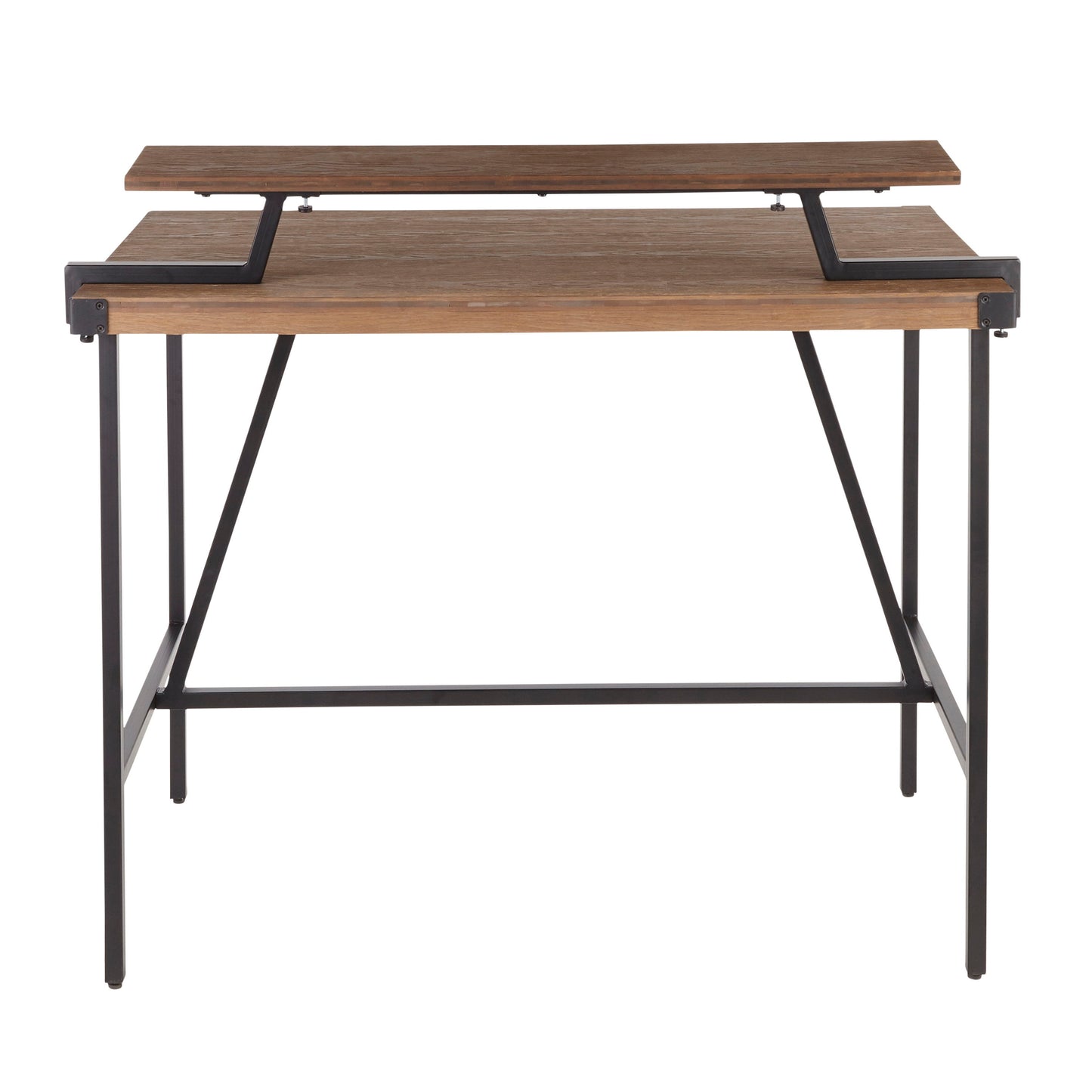 Gia - Industrial Counter Table - Black / Brown